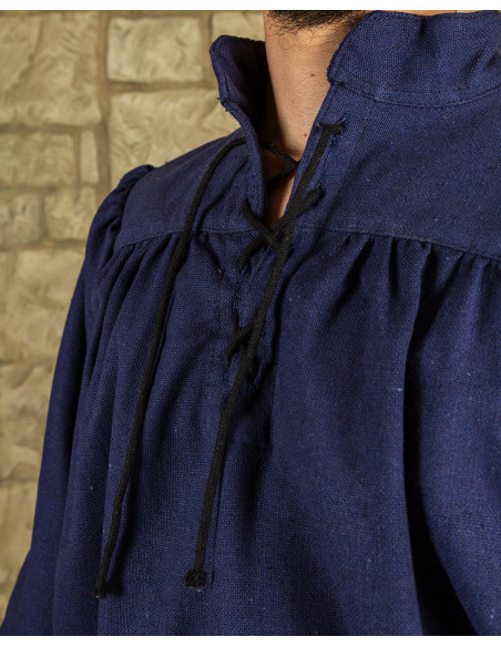 Ansgar model wide pirate shirt, blue...