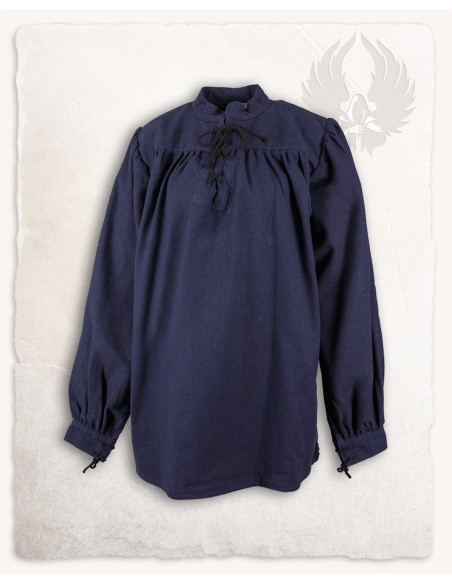 Ansgar model wide pirate shirt, blue...