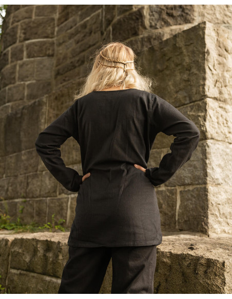 Viking tunic Tronde model, black color