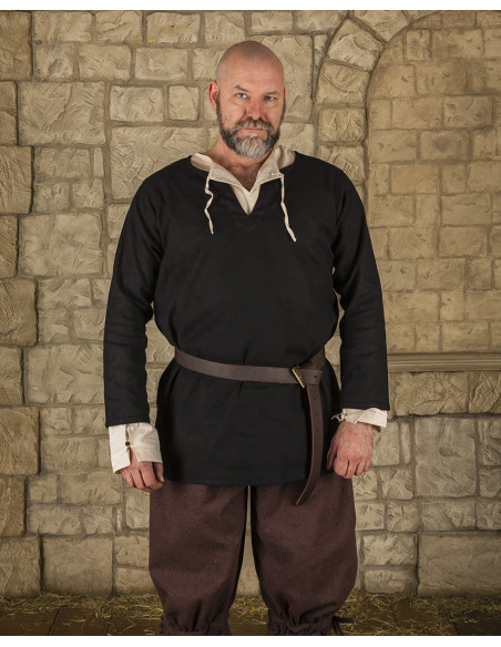Viking tunic Tronde model, black color