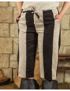 Jack cotton capri pants, black-cream