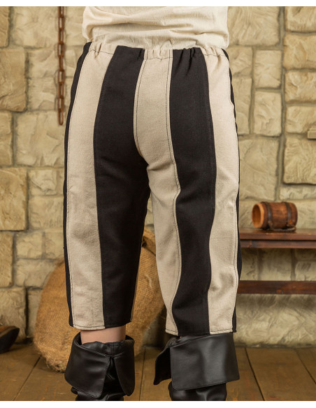 Jack cotton capri pants, black-cream
