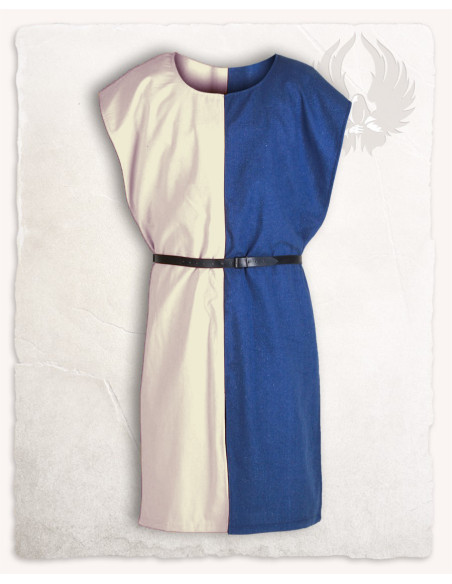 Two-tone cream-blue tabard, Ignaz model