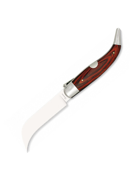 Red stamina handle tranchete knife,...