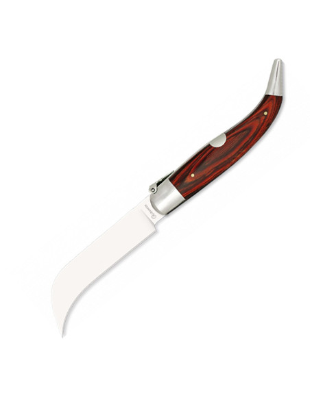 Red stamina handle tranchete knife,...