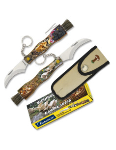 Keychain knife for mushrooms with tools