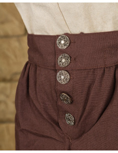 Tilly pirate cotton trousers, brown 2