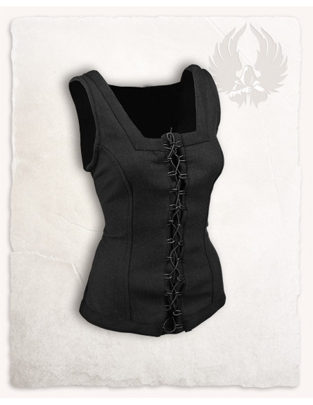 Medieval bodice Ursula model in black...