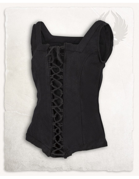 Medieval bodice Ursula model in black...