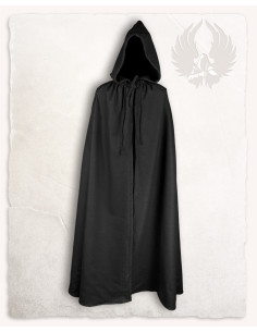 Medieval black wool Aaron cape (140 cm.) 2