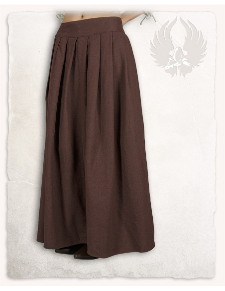 Medieval cotton skirt Anna model, brown