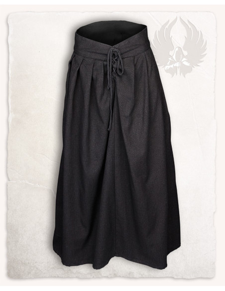 Medieval cotton skirt Anna model, black