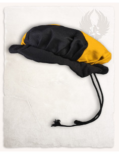 Lansquenet mercenary beret, Joerg model, black-yellow