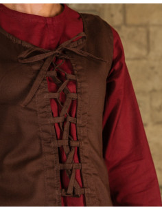 Brown medieval dress model Leandra 2