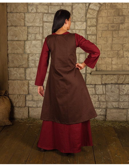 Brown medieval dress model Leandra
