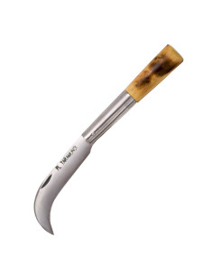 Taramundi Handmade Knife, curved tip, boxwood (16.5 cm.)