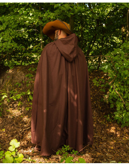 Medieval brown cotton cloak model Harun