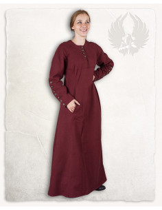 Medieval dress model Jovina, burgundy