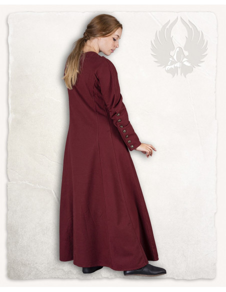 Medieval dress model Jovina, burgundy