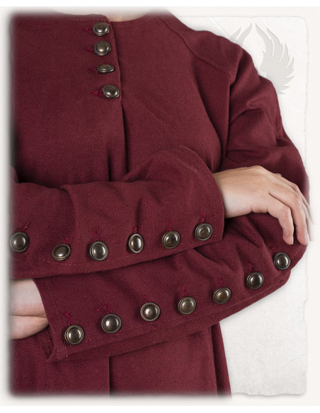 Medieval dress model Jovina, burgundy