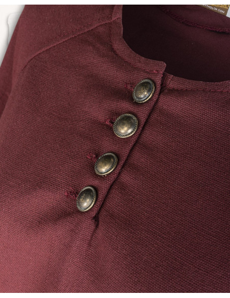 Medieval dress model Jovina, burgundy