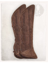 Medieval greaves in suede model Leopold, brown