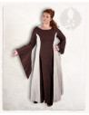 Medieval dress in cotton Calla model, brown-cream