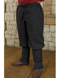 Medieval cotton pants Ketill model, black