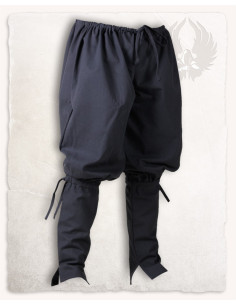 Medieval cotton pants Ketill model, black 2