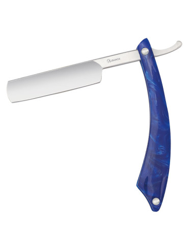 Barbera razor, blue imitation mother-of-pearl handle (28.70 cm.)