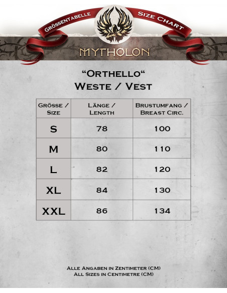 Medieval vest in black chamois...