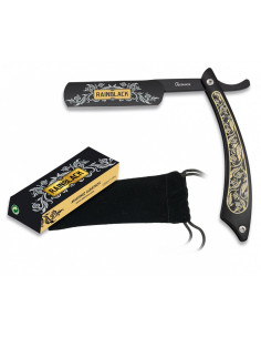 RainBlack barber razor, blade 13.7 cm.