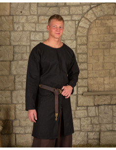 Medieval tunic in black cotton Gadaric model