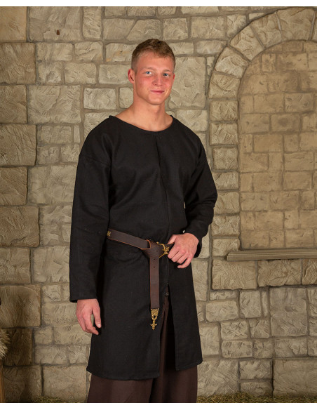 Medieval tunic in black cotton...