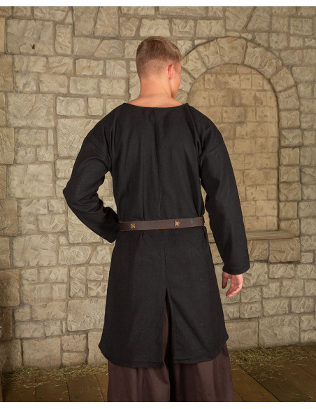 Medieval tunic in black cotton...
