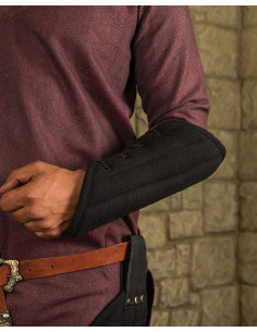 Padded medieval bracelets model Leopold, black