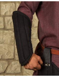 Padded medieval bracelets model Leopold, black 2