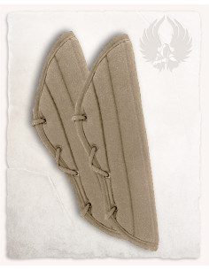 Padded medieval armbands model Leopold, cream