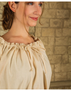 Interior medieval tunic model Ursula, cream color 2