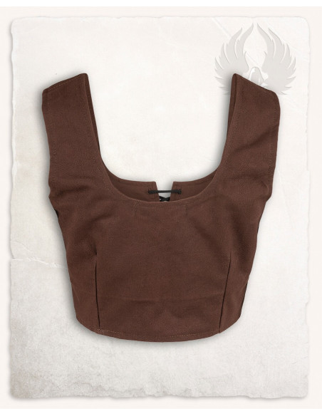 Medieval bodice in brown cotton model...