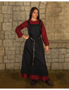 Apron-style dress model Lientje, black color