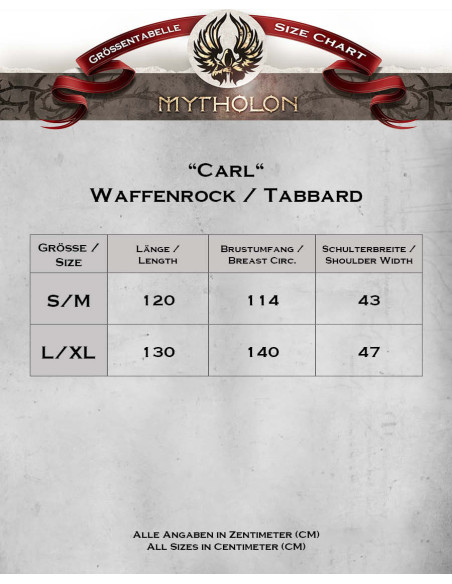 Medieval cotton tunic model Carl, red...