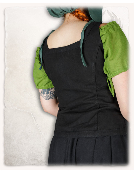 Medieval bodice Ursula model in black...