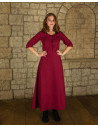 Medieval red cotton dress model Irene