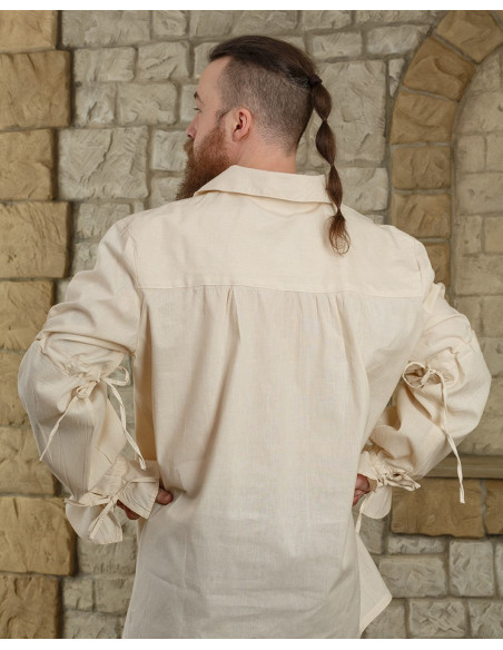 Medieval shirt in cream cotton Tilly...