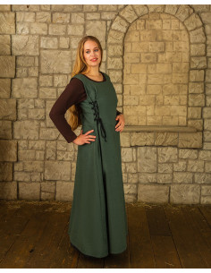 Medieval dress model Uma, green color