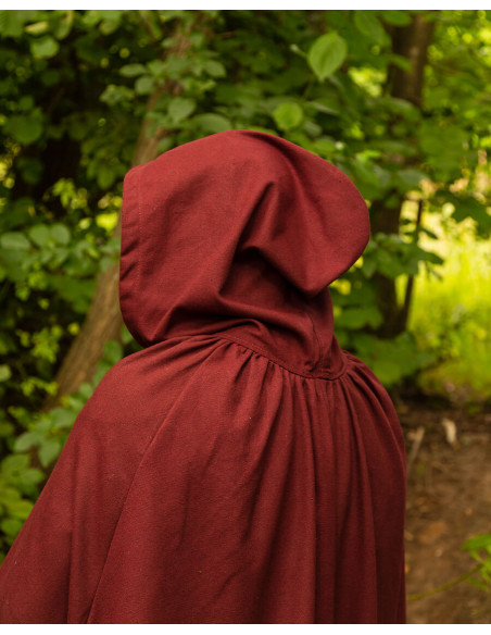 Medieval burgundy cotton cloak model...