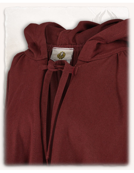 Medieval burgundy cotton cloak model...