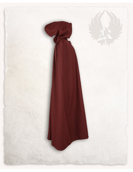 Medieval burgundy cotton cloak model...