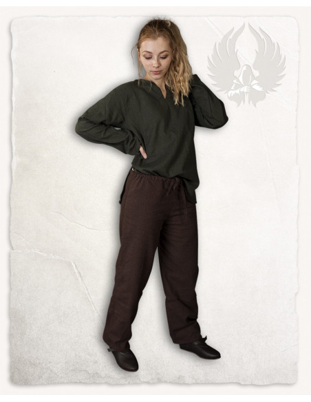 Medieval pants in brown cotton...